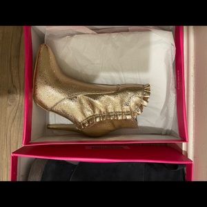 Rose gold heel booties